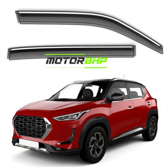 Galio Nissan Magnite Rain Door Visor With Chrome Line (2021-onwards)