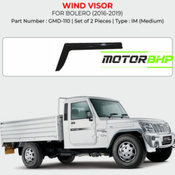 Mahindra Bolero Truck Rain Door Visor Without Chrome Line (2016-2019)  Mahindra Bolero Truck Rain Door Visor Without Chrome Line (2016-2019)