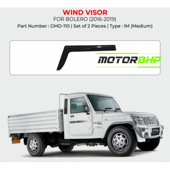  Mahindra Bolero Truck Rain Door Visor Without Chrome Line (2016-2019)