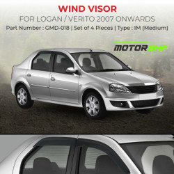 Mahindra Logan Rain Door Visor Without Chrome Line (2007 Onwards)  Mahindra Logan Rain Door Visor Without Chrome Line (2007 Onwards)
