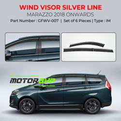 Mahindra Marazzo Rain Door Visor With Chrome Line (2018 Onwards)  Mahindra Marazzo Rain Door Visor With Chrome Line (2018 Onwards)