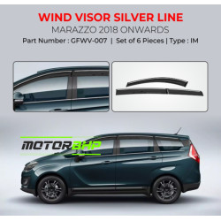 Mahindra Marazzo Rain Door Visor With Chrome Line (2018 Onwards)  Mahindra Marazzo Rain Door Visor With Chrome Line (2018 Onwards)
