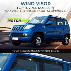 Mahindra TUV300 Rain Door Visor Without Chrome Line (2015-2017)  Mahindra TUV300 Rain Door Visor Without Chrome Line (2015-2017)