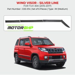 Mahindra TUV300 Rain Door Visor With Chrome Line (2015-2017)  Mahindra TUV300 Rain Door Visor With Chrome Line (2015-2017)