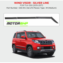 Mahindra TUV300 Rain Door Visor With Chrome Line (2015-2017)  Mahindra TUV300 Rain Door Visor With Chrome Line (2015-2017)