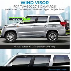 Mahindra TUV300 Rain Door Visor Without Chrome Line (2018 Onwards)  Mahindra TUV300 Rain Door Visor Without Chrome Line (2018 Onwards)
