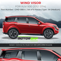 Mahindra XUV500 Rain Door Visor Without Chrome Line (2012 - 2014)  Mahindra XUV500 Rain Door Visor Without Chrome Line (2012 - 2014)