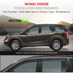  Mahindra XUV500 Rain Door Visor Without Chrome Line (2018 Onwards)