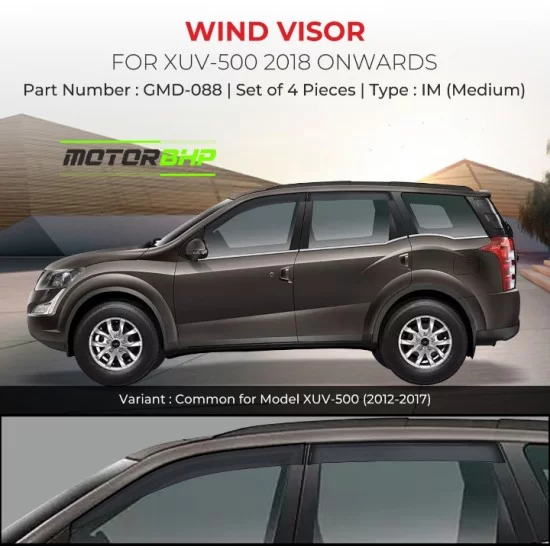  Mahindra XUV500 Rain Door Visor Without Chrome Line (2018 Onwards)