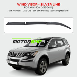 Mahindra XUV500 Rain Door Visor With Chrome Line (2012 - 2014)  Mahindra XUV500 Rain Door Visor With Chrome Line (2012 - 2014)