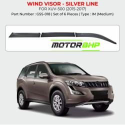 Mahindra XUV500 Rain Door Visor With Chrome Line (2015 - 2017)  Mahindra XUV500 Rain Door Visor With Chrome Line (2015 - 2017)