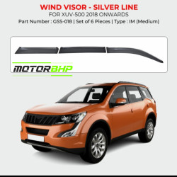 Mahindra XUV500 Rain Door Visor With Chrome Line (2018 Onwards)  Mahindra XUV500 Rain Door Visor With Chrome Line (2018 Onwards)