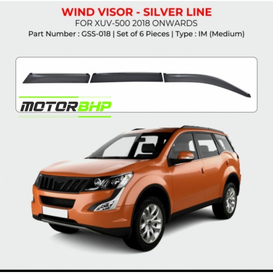  Mahindra XUV500 Rain Door Visor With Chrome Line (2018 Onwards)