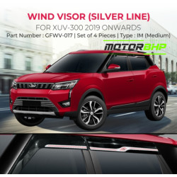 Mahindra XUV 300 Rain Door Visor With Chrome Line (2019 Onwards)  Mahindra XUV 300 Rain Door Visor With Chrome Line (2019 Onwards)
