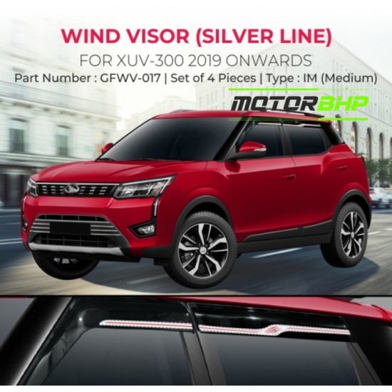  Mahindra XUV 300 Rain Door Visor With Chrome Line (2019 Onwards)