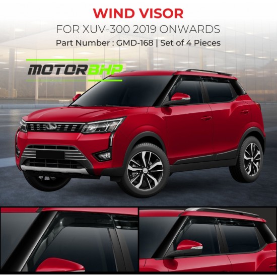  Mahindra XUV 300 Rain Door Visor Without Chrome Line (2019 Onwards)