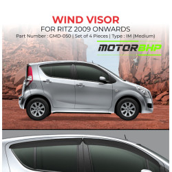 Maruti Suzuki Ritz Rain Door Visor Without Chrome Line (2016-Onwards)   Maruti Suzuki Ritz Rain Door Visor Without Chrome Line (2016-Onwards)