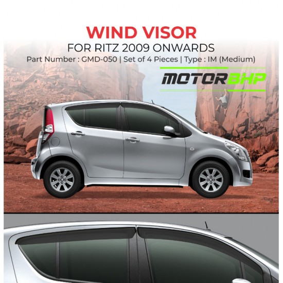   Maruti Suzuki Ritz Rain Door Visor Without Chrome Line (2016-Onwards)