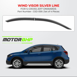 Maruti Suzuki SCross Rain Door Visor With Chrome Line (2017-Onwards) Maruti Suzuki SCross Rain Door Visor With Chrome Line (2017-Onwards)