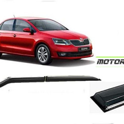 Skoda Rapid Rain Door Visor With Chrome Line Skoda Rapid Rain Door Visor With Chrome Line