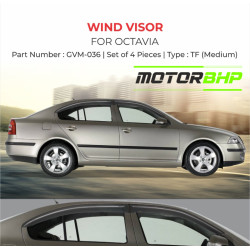 Skoda Octavia Rain Door Visor Without Chrome Line