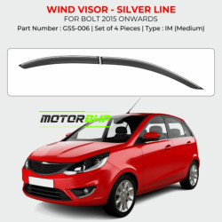 Tata Bolt Rain Door Visor With Chrome Line (2015 Onwards) Tata Bolt Rain Door Visor With Chrome Line (2015 Onwards)