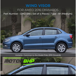 Volkswagen Ameo Rain Door Visor Without Chrome Line (2016-Onwards)  Volkswagen Ameo Rain Door Visor Without Chrome Line (2016-Onwards)