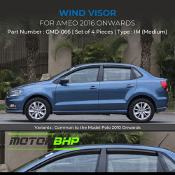 Volkswagen Ameo Rain Door Visor Without Chrome Line (2016-Onwards)  Volkswagen Ameo Rain Door Visor Without Chrome Line (2016-Onwards)