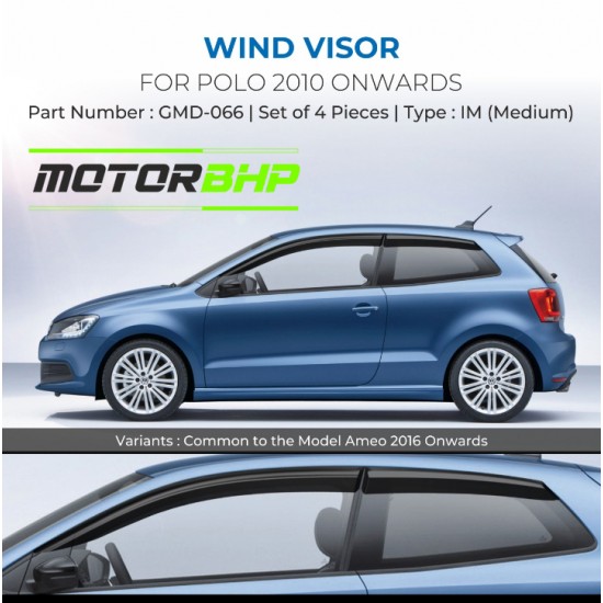 Volkswagen Polo Rain Door Visor Without Chrome Line (2010-Onwards)