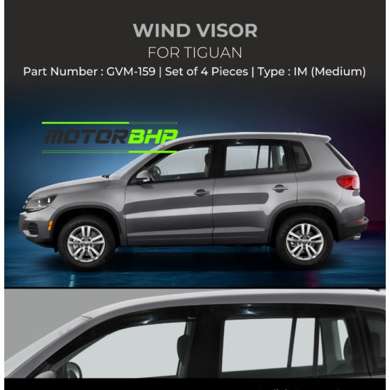 Volkswagen Tiguan  Rain Door Visor Without Chrome Line (2022-Onwards)
