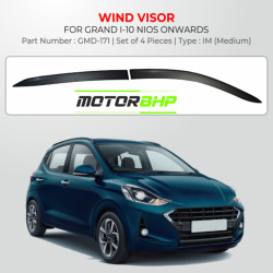 Hyundai i10 Grand Nios Rain Door Visor Without Chrome Line (2019 Onwards) Hyundai i10 Grand Nios Rain Door Visor Without Chrome Line (2019 Onwards)