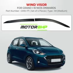 Hyundai i10 Grand Nios Rain Door Visor Without Chrome Line (2019 Onwards)