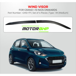 Hyundai i10 Grand Nios Rain Door Visor Without Chrome Line (2019 Onwards)