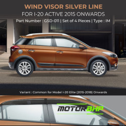 Hyundai i20 Active (2015 Onwards) Rain Door Visor With silver Line Hyundai i20 Active (2015 Onwards) Rain Door Visor With silver Line