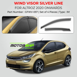 Tata Altroz Rain Door Visor With Chrome Line (2020 Onwards) Tata Altroz Rain Door Visor With Chrome Line (2020 Onwards)