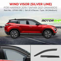 Tata Harrier Rain Door Visor With Chrome Line (2019 Onwards) Tata Harrier Rain Door Visor With Chrome Line (2019 Onwards)