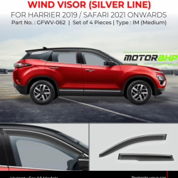 Tata Safari Rain Door Visor With Chrome Line (2021 Onwards) Tata Safari Rain Door Visor With Chrome Line (2021 Onwards)