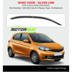 Tata Tiago Rain Door Visor With Chrome Line (2016 Onwards) Tata Tiago Rain Door Visor With Chrome Line (2016 Onwards)