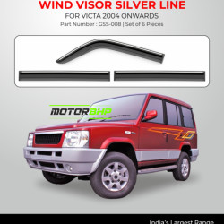 Tata Victa Rain Door Visor With Chrome Line (2004 Onwards) Tata Victa Rain Door Visor With Chrome Line (2004 Onwards)