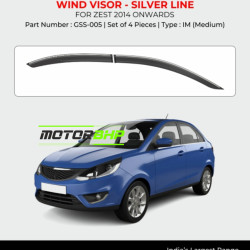 Tata Zest Rain Door Visor With Chrome Line (2014 Onwards) Tata Zest Rain Door Visor With Chrome Line (2014 Onwards)