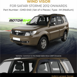 Tata Safari Storme Rain Door Visor Without Chrome Line (2012 Onwards) Tata Safari Storme Rain Door Visor Without Chrome Line (2012 Onwards)