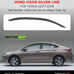 Hyundai Verna Rain Door Visor With Chrome line (2017-2019) Hyundai Verna Rain Door Visor With Chrome line (2017-2019)
