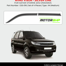 Tata Safari Storme Rain Door Visor With Silver Line (2012 Onwards) Tata Safari Storme Rain Door Visor With Silver Line (2012 Onwards)