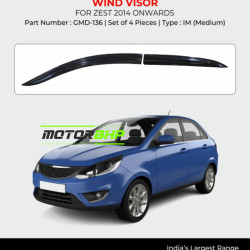 Tata Zest Rain Door Visor Without Chrome Line (2014 Onwards) Tata Zest Rain Door Visor Without Chrome Line (2014 Onwards)