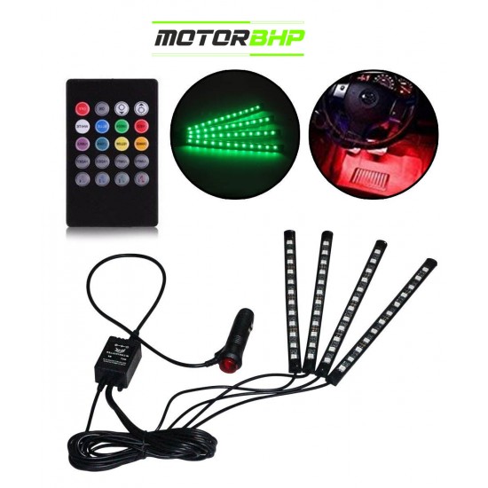 Universal Car 12 LED Atmosphere Light RGB Multi Color