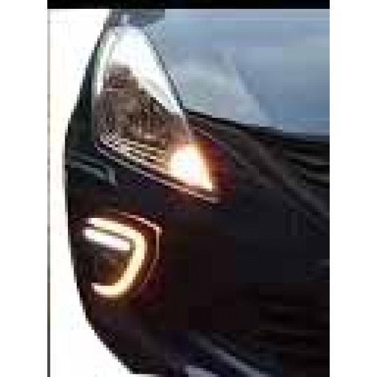  Maruti Suzuki New Baleno (2019-Onwards) Facelift Front LED DRL Day Time Running Light with Fog Lights in Moving Matrix Turn Indicator