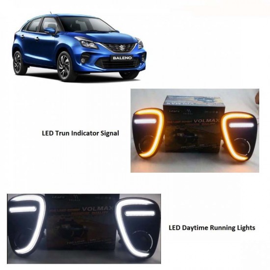 Toyota Glanza Facelift Front LED DRL With Matrix Turn Indicator