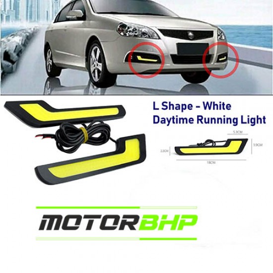 Universal Car LED L Shape DRL Fog Light 