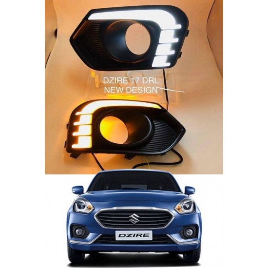  Maruti Suzuki Dzire 2017 LED Front DRL Fog Light 