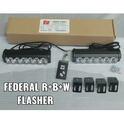 Federal Signal Flasher 12v 6 Led Car Blinker Light Red/Blue/White For All Cars Federal Signal Flasher 12v 6 Led Car Blinker Light Red/Blue/White For All Cars